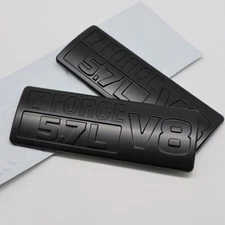 Matte Black ABS i Force V8 5.7L For Tundra Door Side Emblem Fender Solid Badge