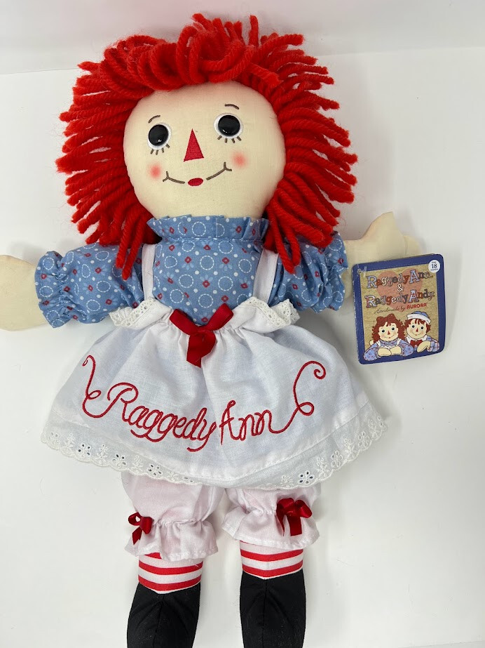 Raggedy Ann Classic American Rag Doll Hasbro Aurora 15” Plush With