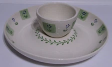 Pfaltzgraff  Cloverhill Floral 11" Chip and Dip Set