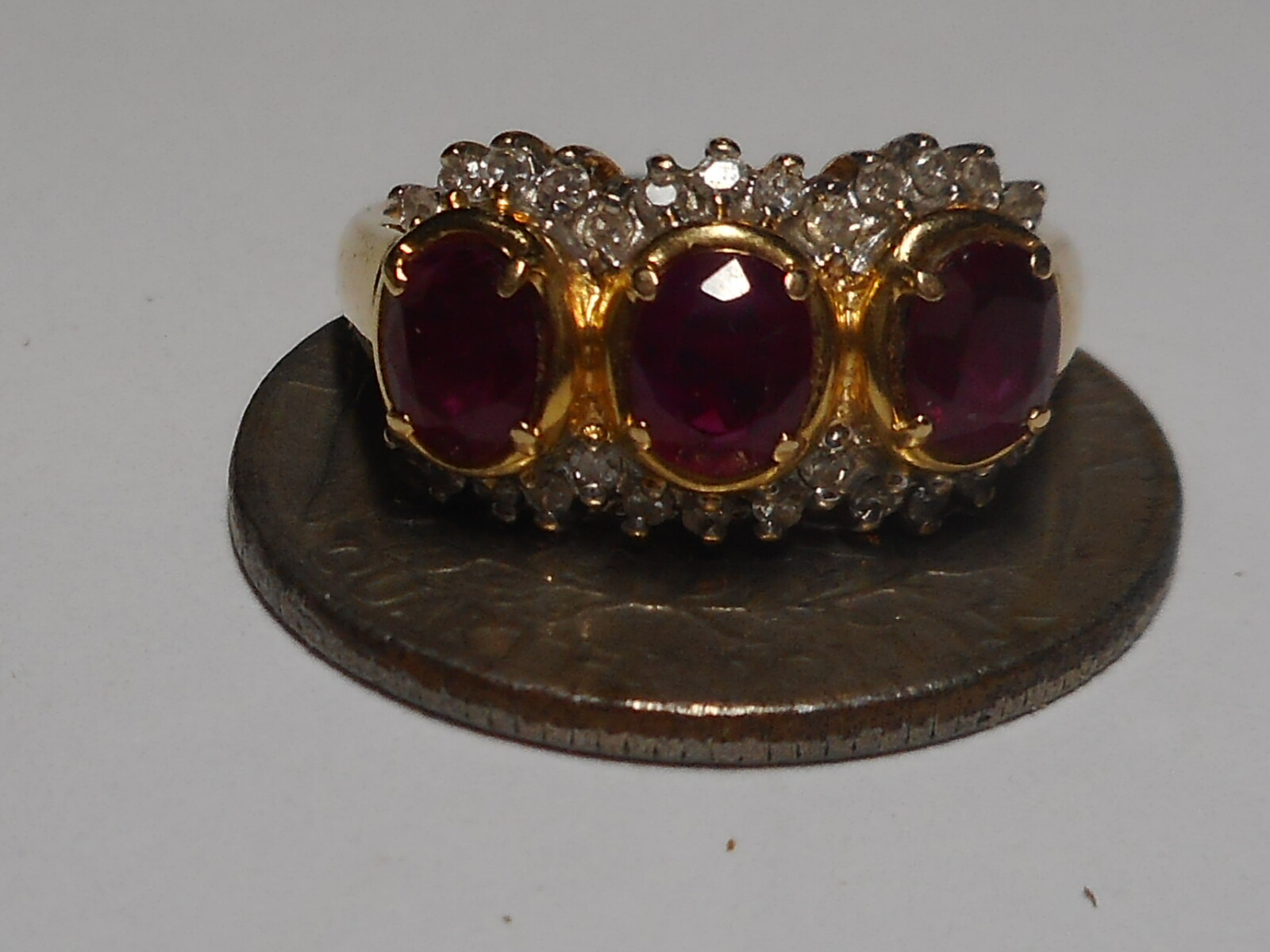 Ruby Diamond gemstone ring size 7 - image 4