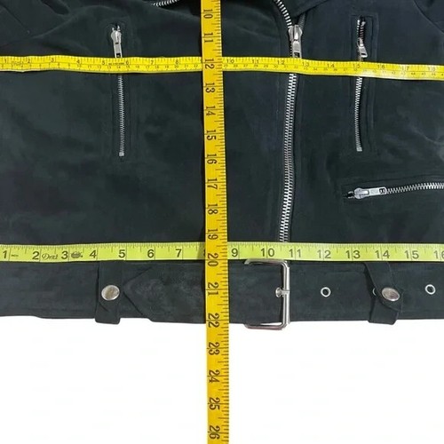 Azalea Faux Suede Black Moto Biker Jacket Women’s Size Medium - Picture 8 of 13