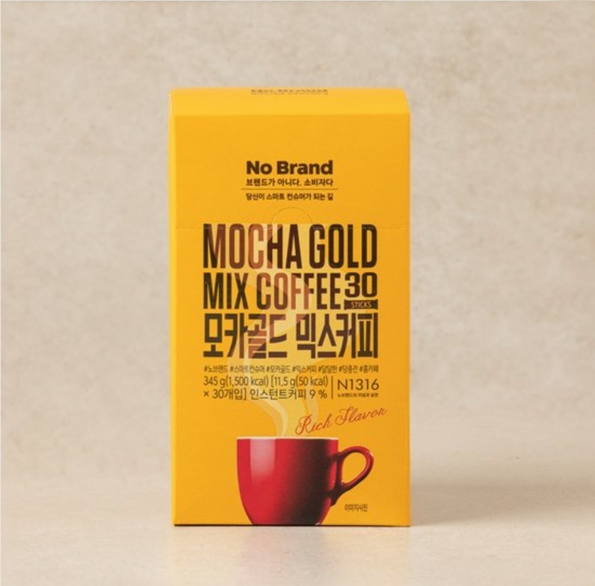 Korean Instant Coffee Mix No Brand MOCHA GOLD MIX COFFEE 30Sticks