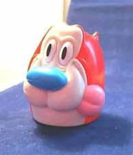 Ren and Stimpy STIMPY Candy Head Toy Container PVC 1983 2"
