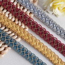 12m Retro Curtain Lace Trim Edge Accessories for DIY Upholstery Sew Pillow Case