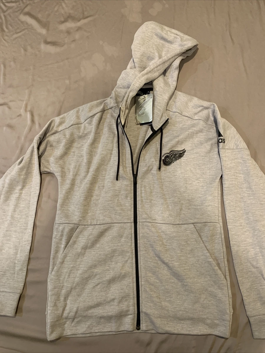 Adidas Detroit Red Wings NHL Gray Stadium ID Full Zip Hoodie Men s M New W Tags