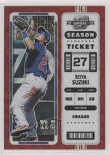 2023 Chronicles Contenders Optic Season Ticket Red Wave Prizm Seiya Suzuki 5m1
