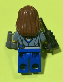 LEGO Coast Guard City Female ATV Driver Minifig 60163 Binoculars Walkie Talkie