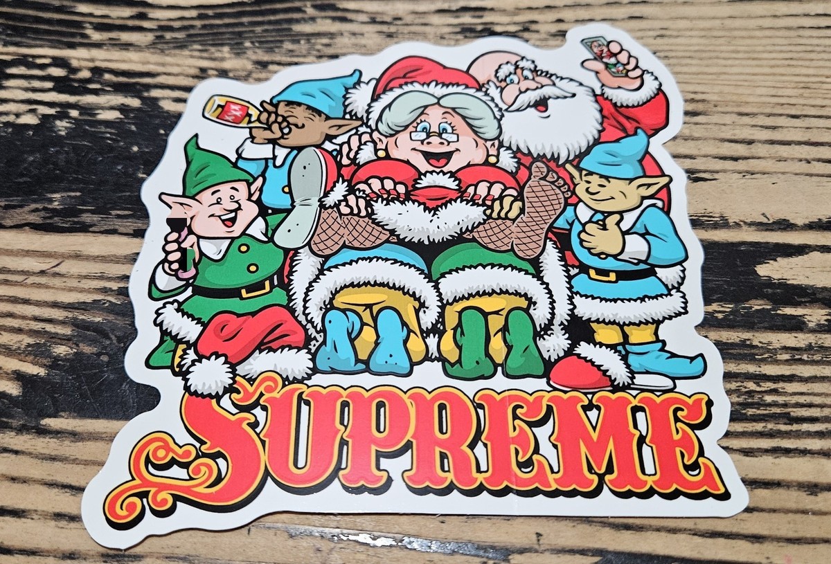 Supreme Naughty Christmas Santa Sticker Sean Cliver FW25 *READ