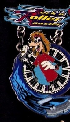 Disney WDW Featured Attractions 2008 Rock n Roller Coaster Goofy pin