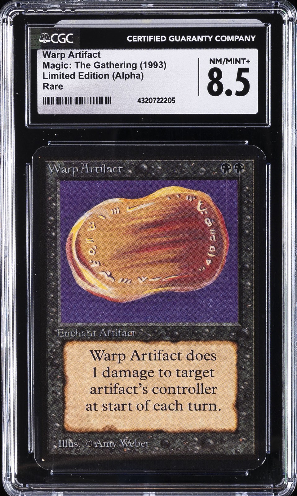 1993 MTG LTD ED (ALPHA) RARE WARP ARTIFACT CGC 8.5
