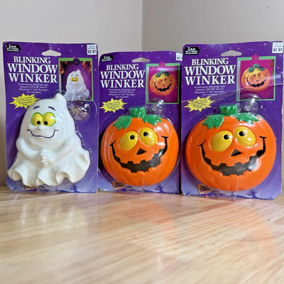 VTG Fun World - Halloween Blinking Window Winker - Ghost & Jack-o'-lantern