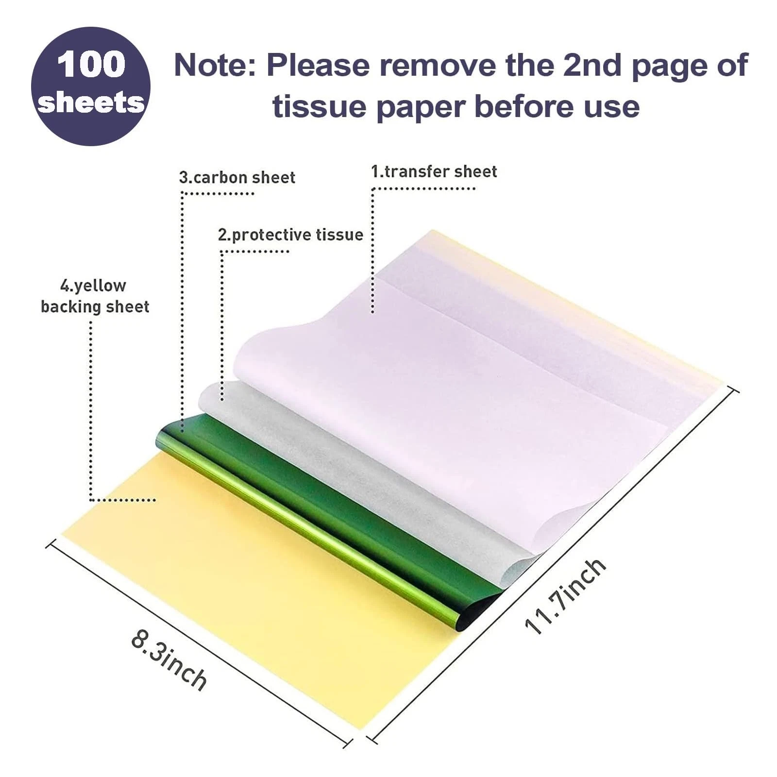 Beoncall Tattoo Stencil Paper, A4, 100 Pcs image 3