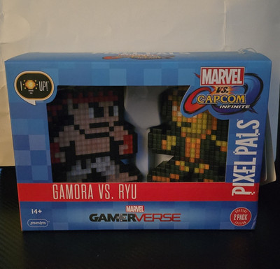 PDP Pixel Pals Marvel vs. Capcom: Infinite Gamora vs Ryu 2-Pack Light-Up