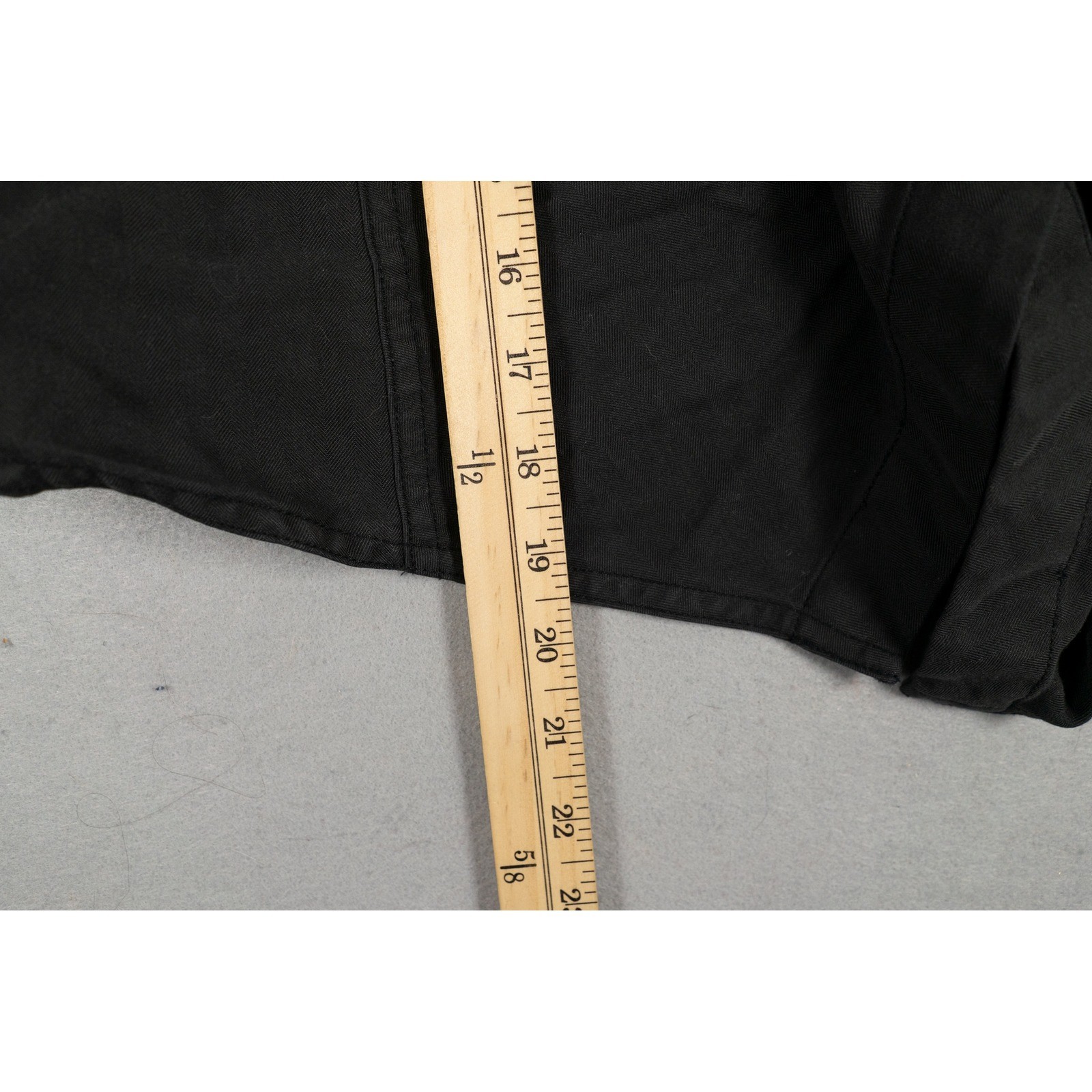 Obey Womens Jacket M Black Draped Shawl Collar Cropped Open Front Herringbone image 8