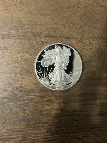 American Silver Eagle 2003 1 oz Silver Dollar Proof Coin NO RESERVE