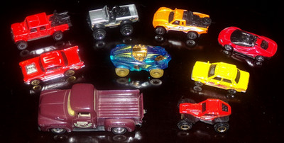 Mattel Hot Wheels Diecast Car Truck Lot of 9 Chevy Lamborghini Jeep Baja Scout +