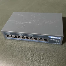 YuanLey YS082G-P Gray 1000Mbps 10-Port Ethernet Network Switch Box only