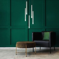 HäNgeleuchte HäNgelampe Esstischlampe Silber 5 Flammig Wohnzimmerlampe H 120 Cm