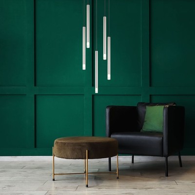 Hängeleuchte Hängelampe Esstischlampe silber 5 flammig BigLight