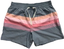 Chubbies Swim Trunks Colorblock 5.5 Inseam Orange Blue Men's size XL Lined