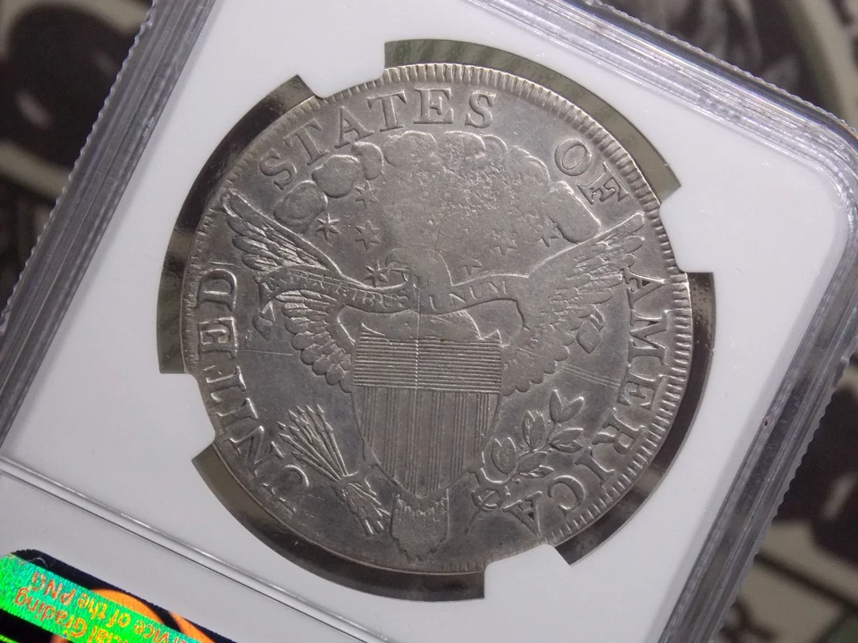 Un dólar de plata busto drapeado 1803 $1 NGC VF detalles #006 muy fino ECC&C, Inc. Foto 4 de 4