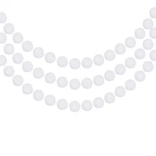 3 Pack Felt Ball Garland White 7.55Feet 20 Balls