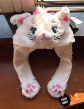Paris Disney The Aristocats Marie Cat ears headband hat fluffy hooded scarf new