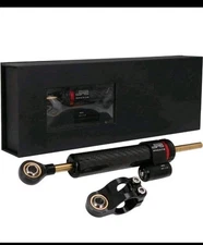 JFG RACING Motorcycle Steering Damper 10" UNIVERSAL Steering Stabilizer Carbon F