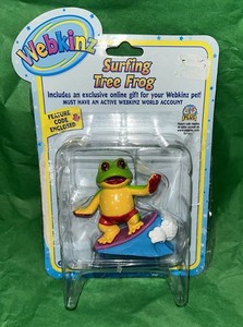 Ganz Webkinz Surfing Tree Frog 2" Figure WITHOUT Code Series 1 WE000180