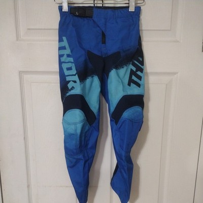 THOR Core Blue BMX Quad Motocross ATV Pants Youth Size 22 in great condition
