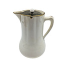 Beige & Gold Minton Syrup Pitcher With Metal Lid, Rich & Fisher 5th Ave NY  — photo 1