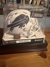 Khalil Shakir Autographed Buffalo Bills Mini Helmet Salute To SERVICE BECKETT