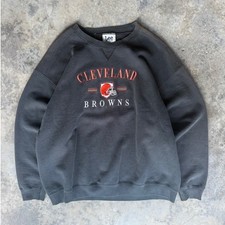 90s Cleveland Browns Embroidered Black NFL Sweatshirt XL
