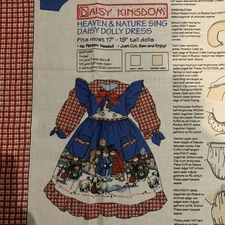 Daisy Kingdom Heaven + Nature Sing Daisy Doll Dress 15-18” doll  new/uncut