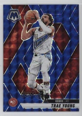 2024-25 Panini Mosaic Blue Mosaic Prizm 158/199 Trae Young #110 go9