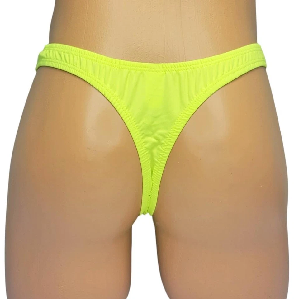 Tanga elástica para hombre ropa interior Chartreuse amarillo-verde spandex 9001 mediana Foto 2 de 4