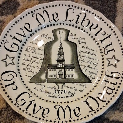 Royal Crownford Ironstone Collector Plate Liberty Bell Independence Hall