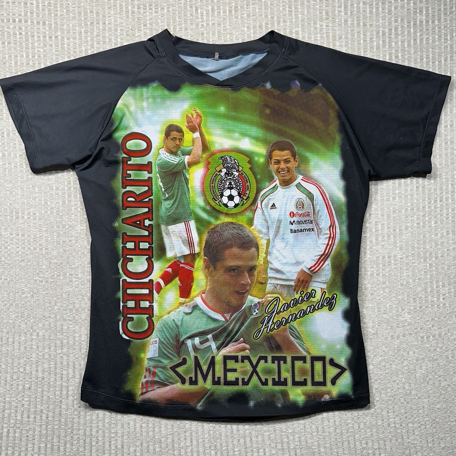 Chicharito Mexico Soccer Shirt #14 Javier Hernandez Medium Graphic Jersey