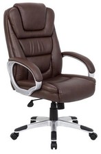 High Back Brown Leather Executive Chair