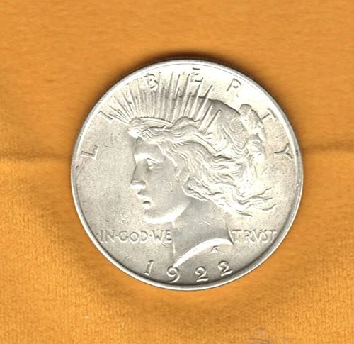 1922 (P) Peace Silver Dollar (90% Silver) AU