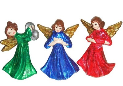 Ardco Ceramic Cherub Angels Vintage Set Of 3 Mid Century Modern MCM Revamped