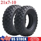 Set of 2 21x7-10 ATV UTV Tires 21x7x10 4 PR All Terrain Heavy Duty Trail Tires