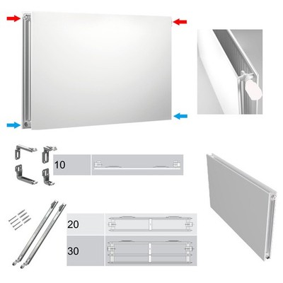 Buderus Heizkörper C-Plan.2 Hygiene Kompakt Höhe 500mm Typ 10 20 30 L=400-3000