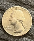 (Free shipping) 1967 quarter dollar no mint mark good condition