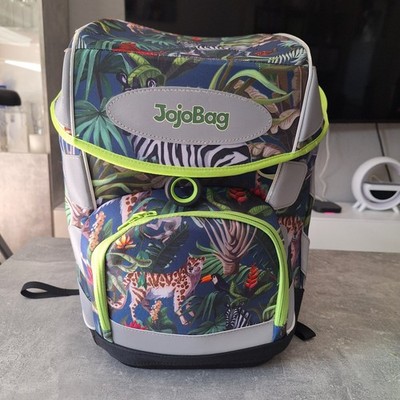 JojoBag Schulranzen Jungle Dschungel Tiere Schultasche leichter Schulranzen 