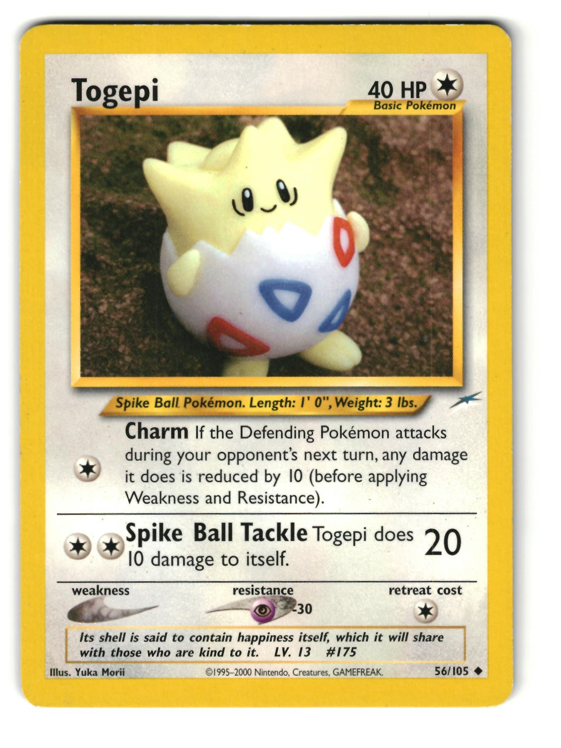 Togepi 56/105 Unlimited Uncommon Neo Destiny Pokemon MP