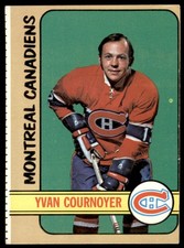 1972-73 Topps Yvan Cournoyer Montreal Canadiens #10 EX (Miscut) Error