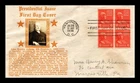 US COVER JOHN QUINCY ADAMS PRESIDENTIAL SERIES FDC SCOTT 811 BLOCK CROSBY PHOTO