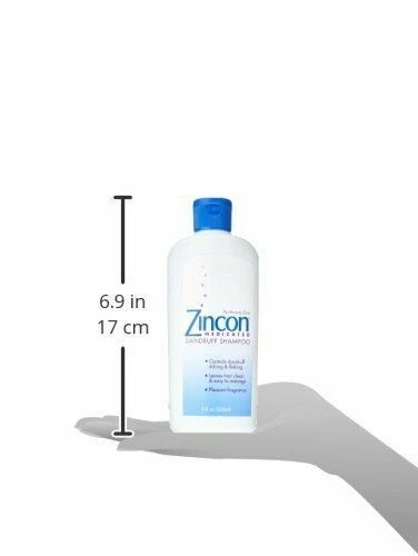 Zincon Pyrithione Zinc Medicated Dandruff Shampoo Pleasant Fragrance 8 Ounces - Image 3 of 3