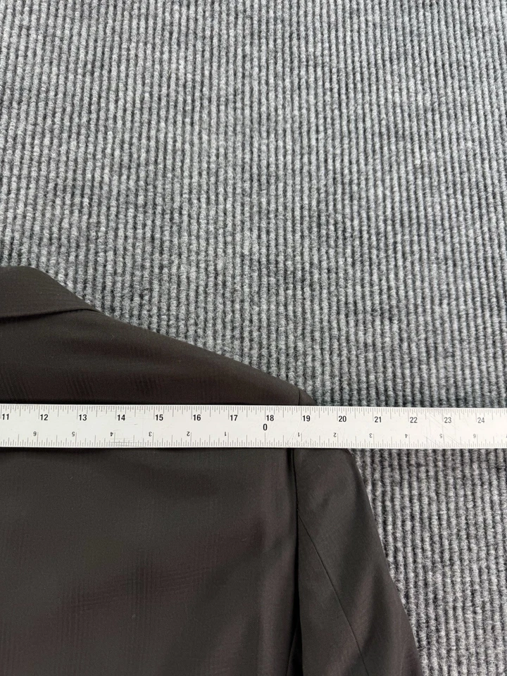 John Varvatos EE. UU. Traje Chaqueta 42 R Taupe Poliéster Rayón Cuadros Diseñador Deporte Foto 3 de 4